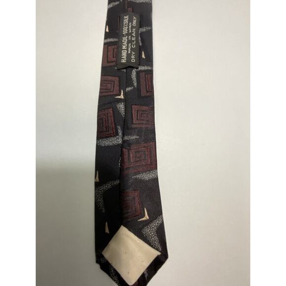 Lords Handmade In Spain Designer Silk Tie Cream Tipping - Picture 9 of 16